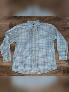Southern Marsh Men’s Colorful Plaid Button-Down Shirt XL Like New Blue Violet